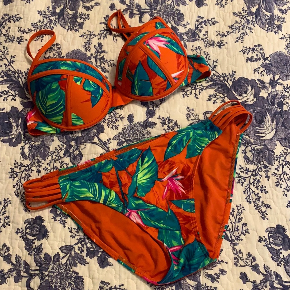 Orange Tropical Bikini 🌺🧡